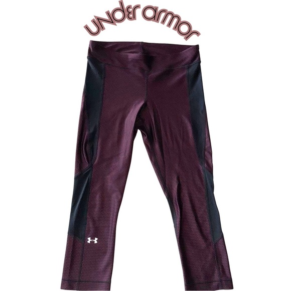 Under Armour Pants - Under Armour Burgundy and Black Leggings